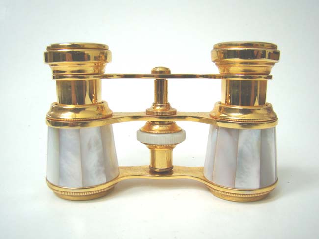 A pair of absolutely 'mint' condition Mother-of-pearl mounted French Opera Glasses